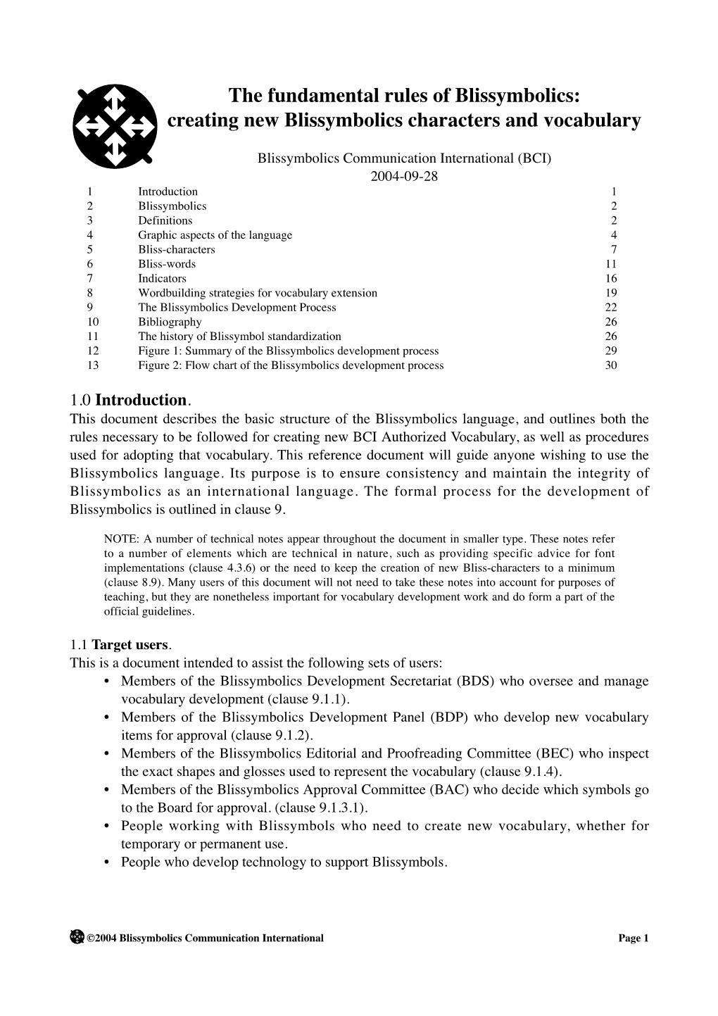 The Fundamental Rules of Blissymbolics