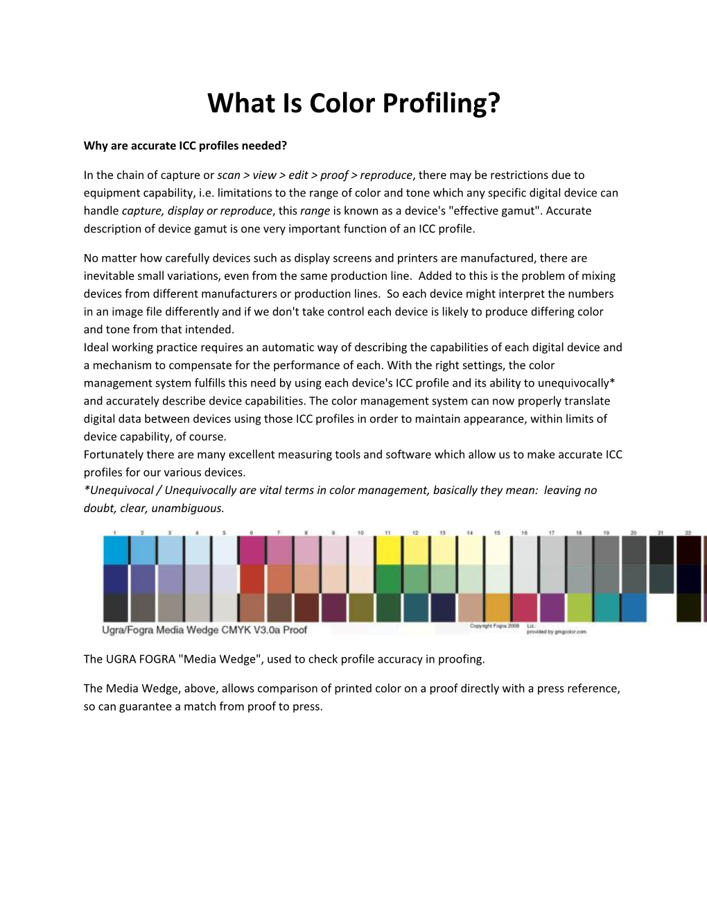 What Is Color Profiling Technical Article