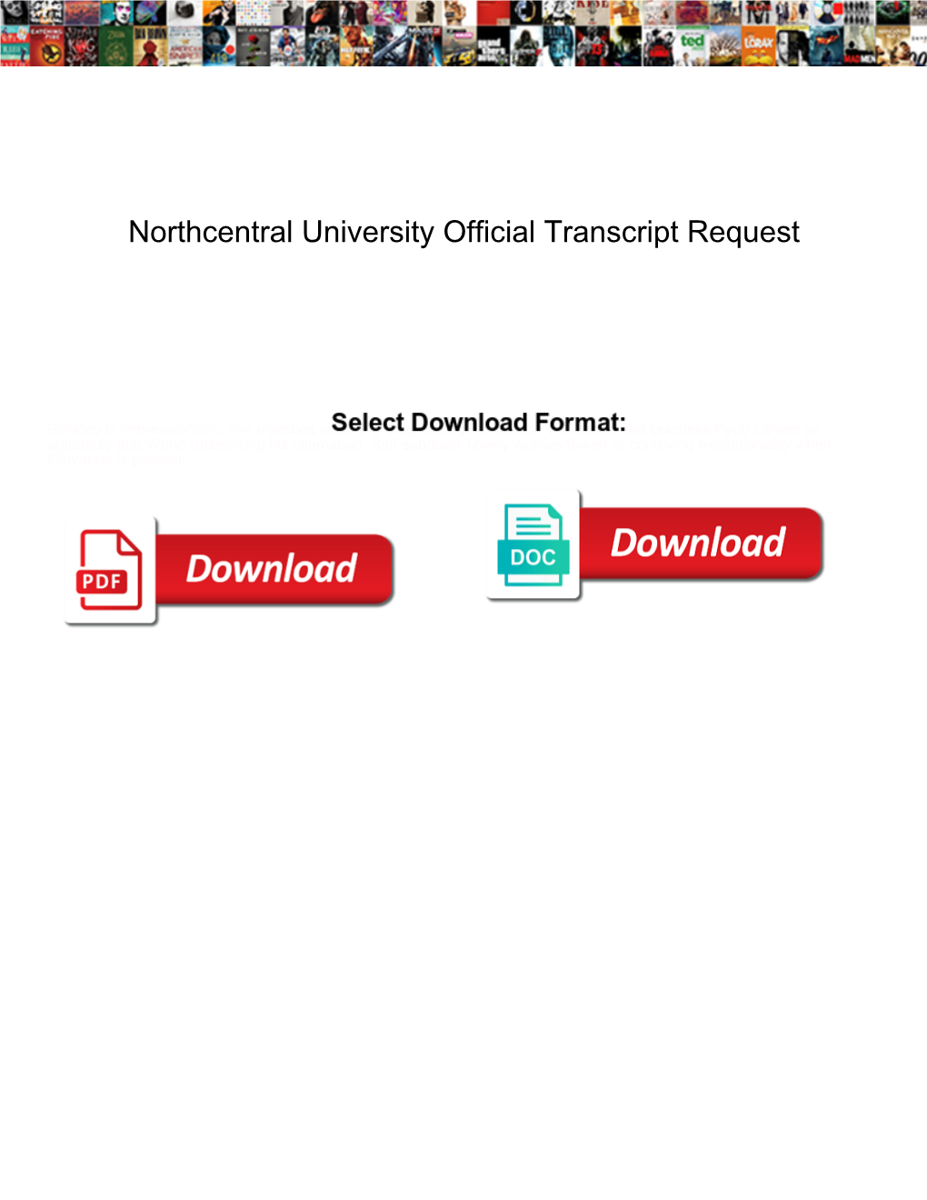 Northcentral University Official Transcript Request