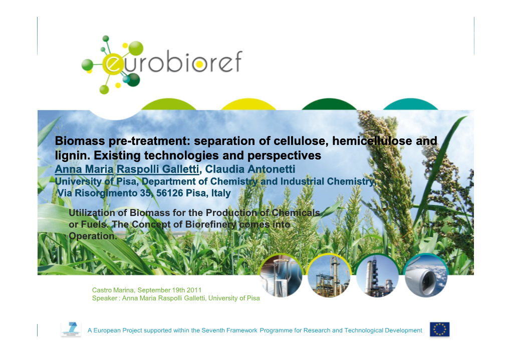 Separation of Cellulose, Hemicellulose and Treatment