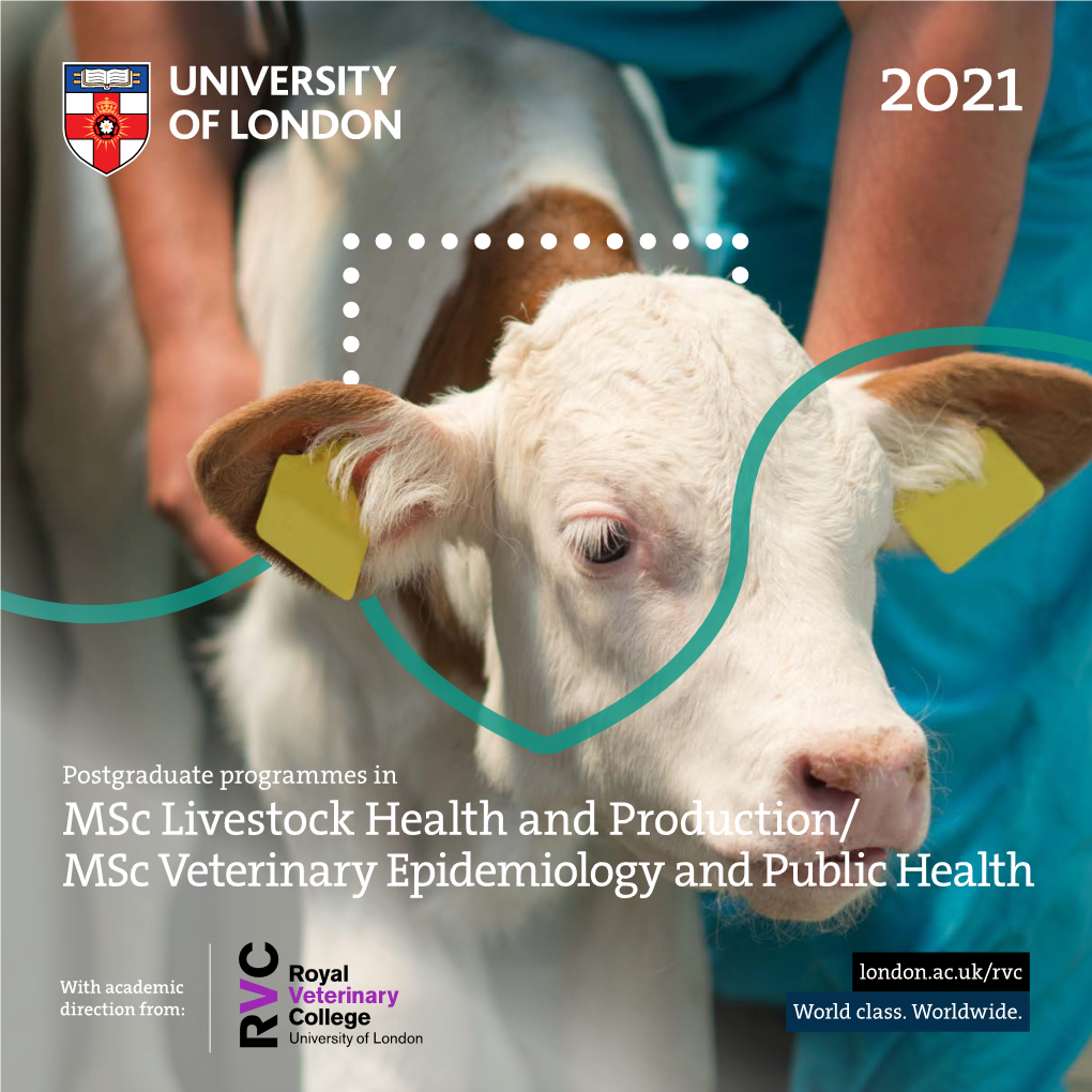 Msc Livestock Health and Production/ Msc Veterinary Epidemiology and Public Health