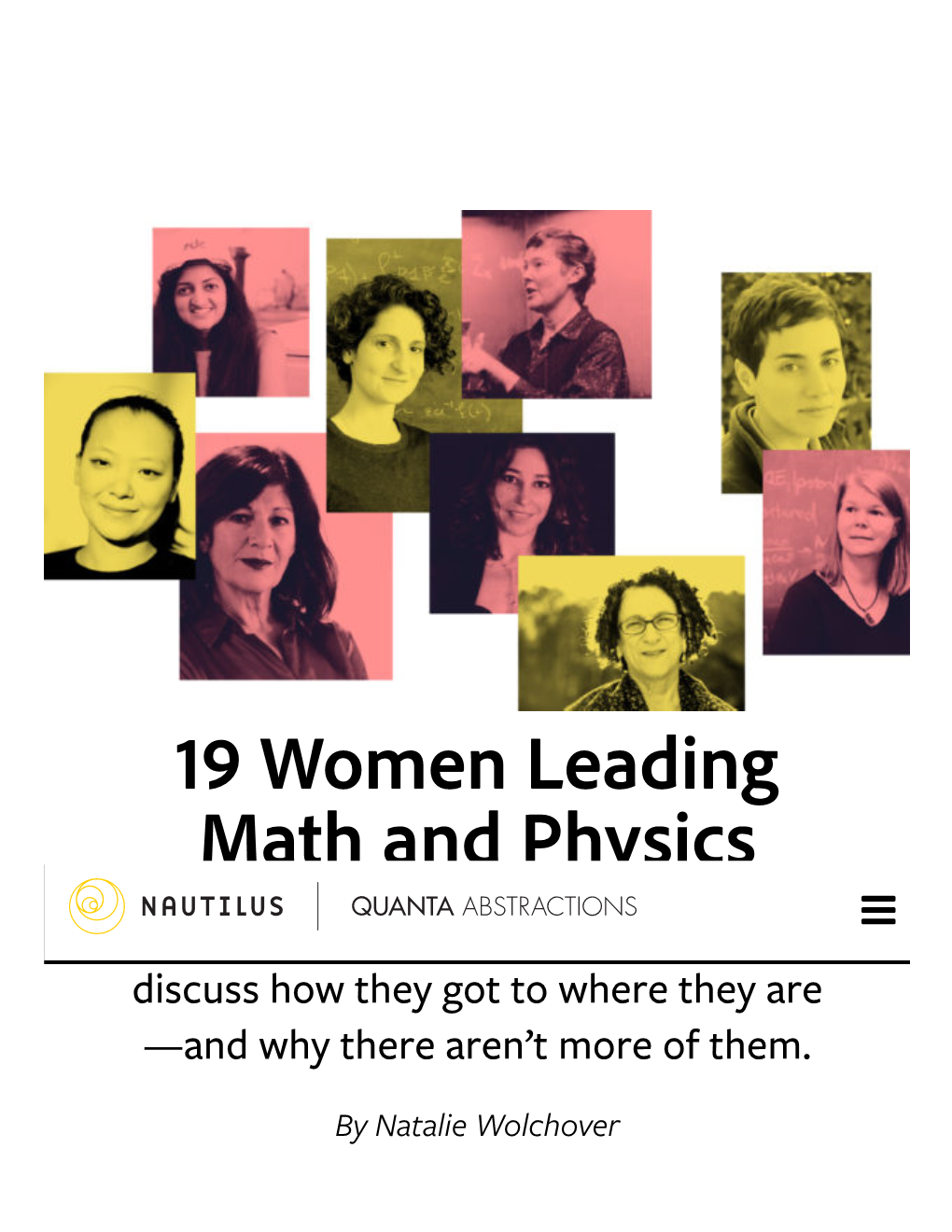 19 Women Leading Mathematics and Physics Discuss How They Got To