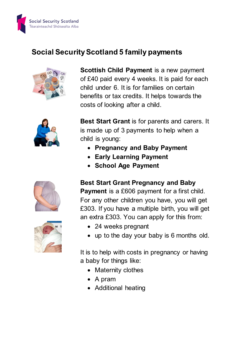 Social Security Scotland 5 Family Payments