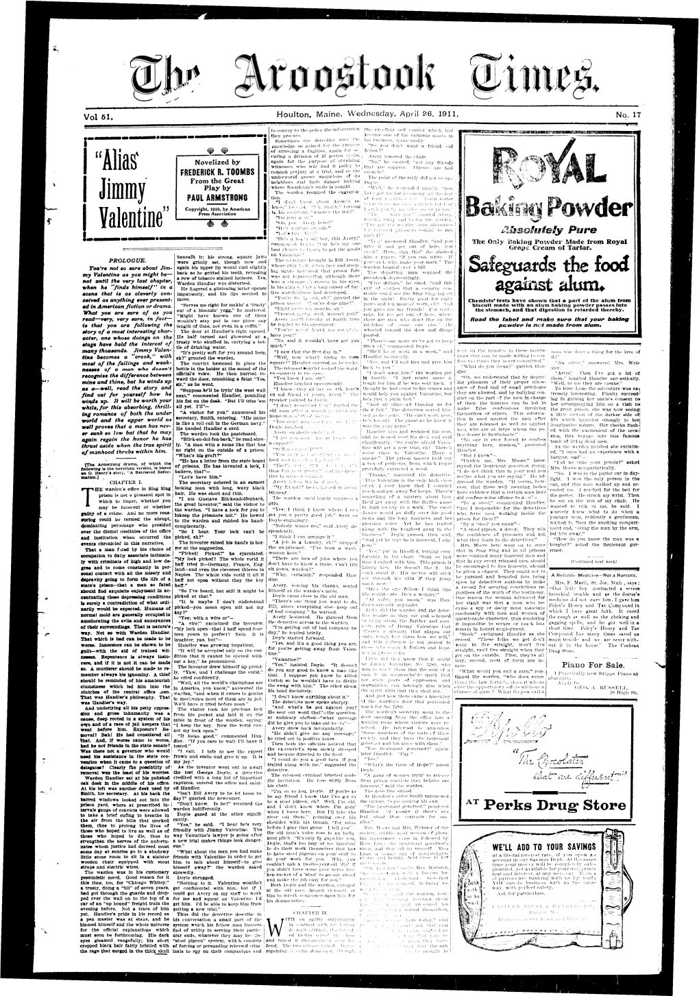 The Aroostook Times, April 26, 1911