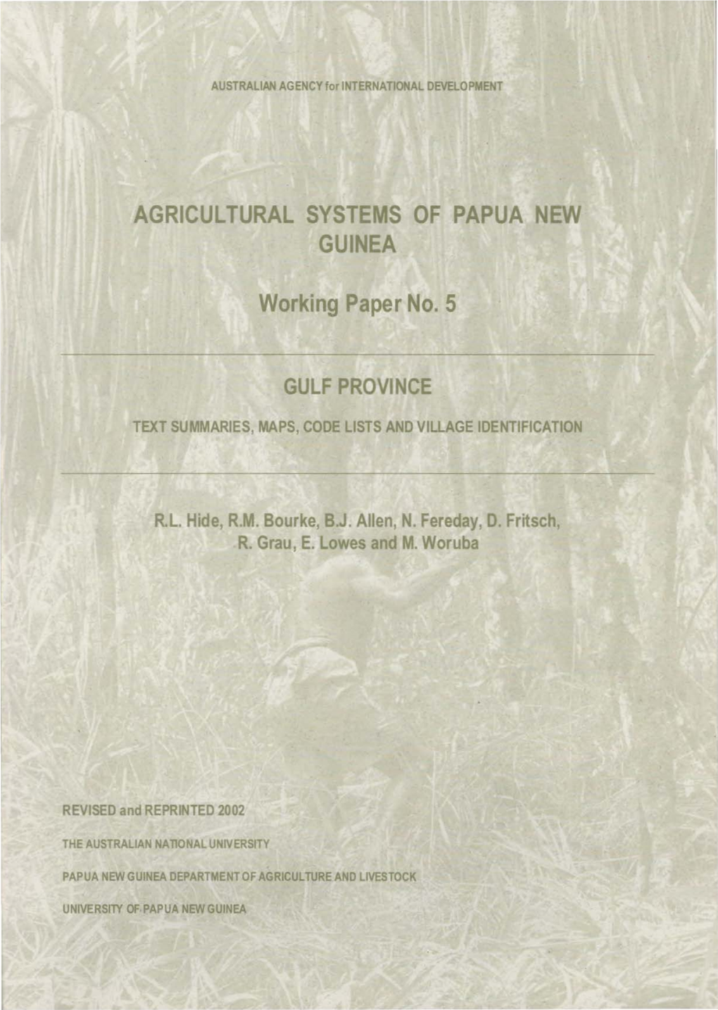 Agricultural Systems of Papua New Guinea