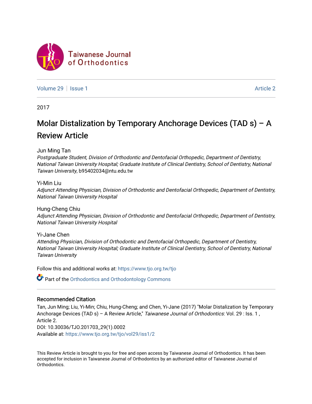 Molar Distalization by Temporary Anchorage Devices (TAD S) – a Review Article