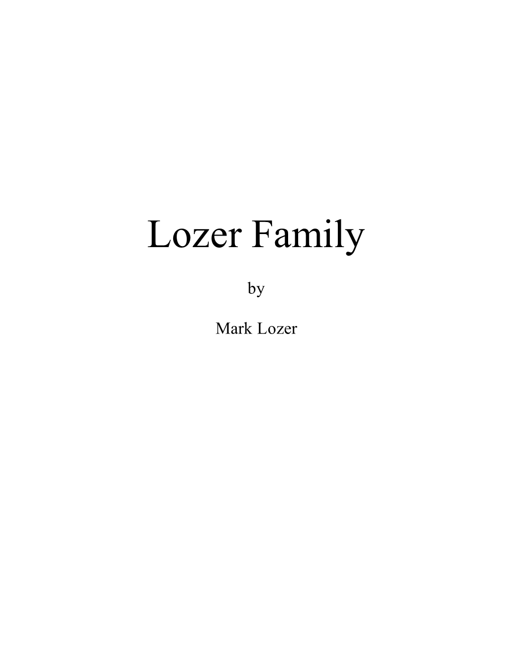 Lozer Family