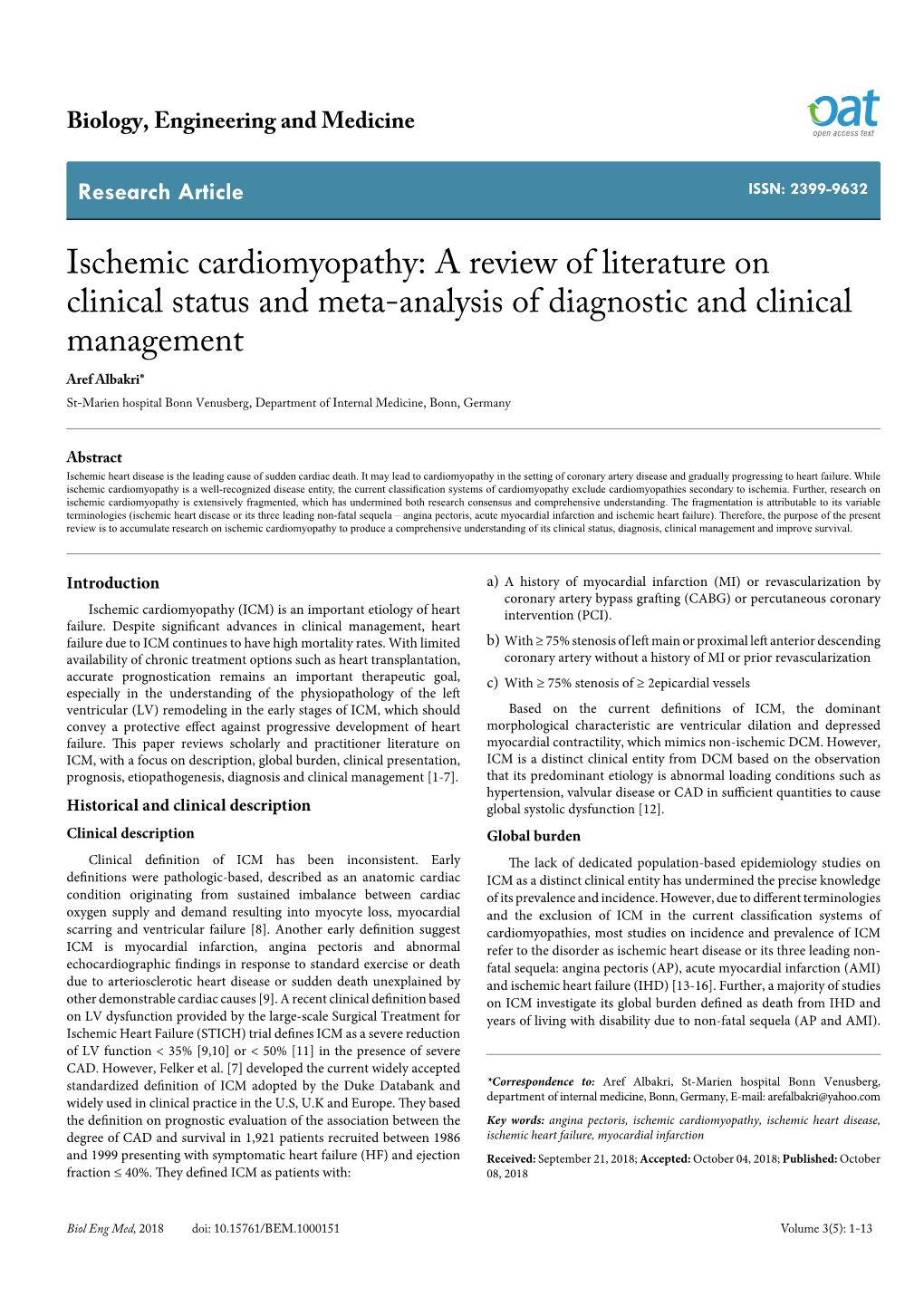 Ischemic Cardiomyopathy