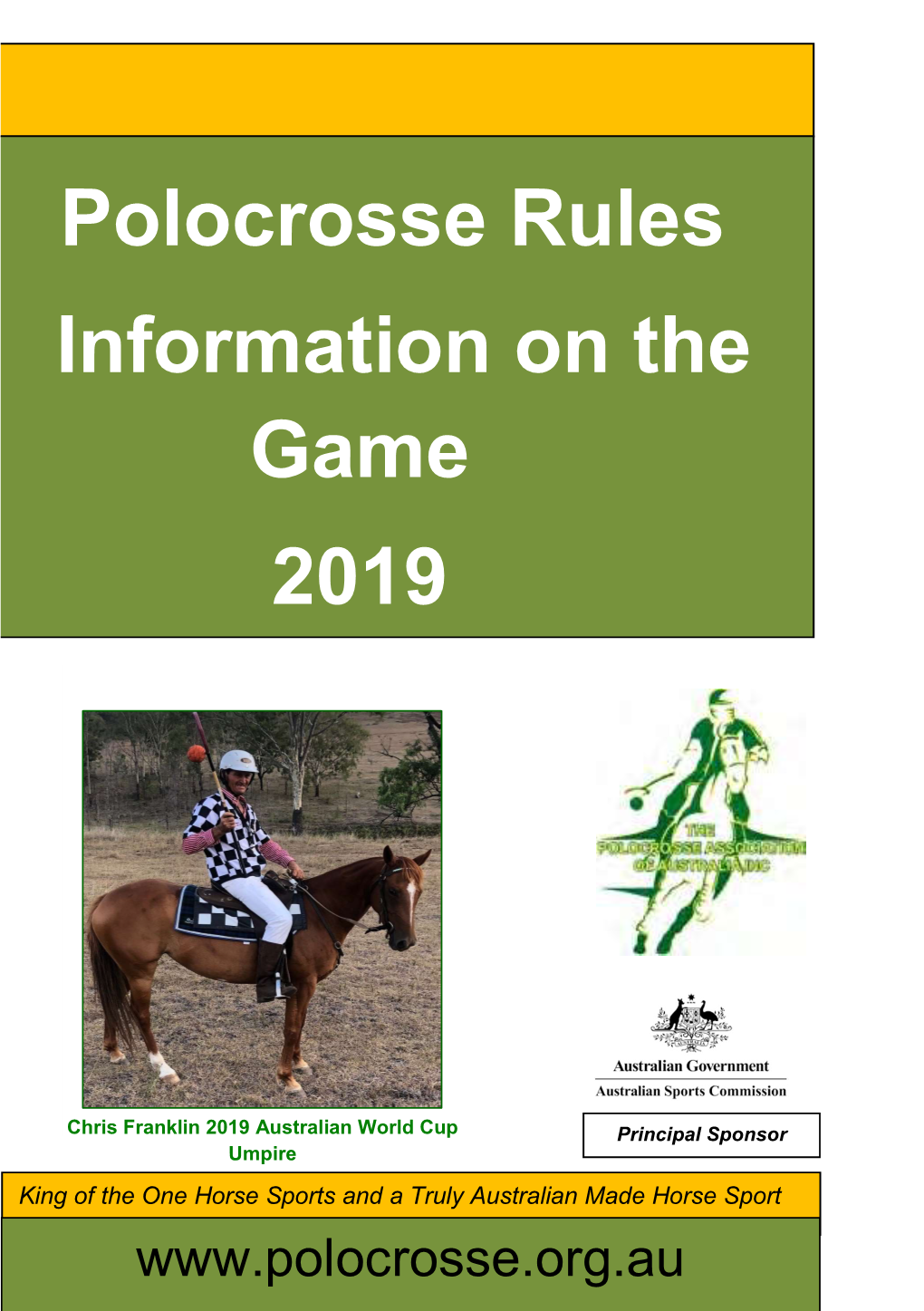 Polocrosse Rules Information on the Game 2019