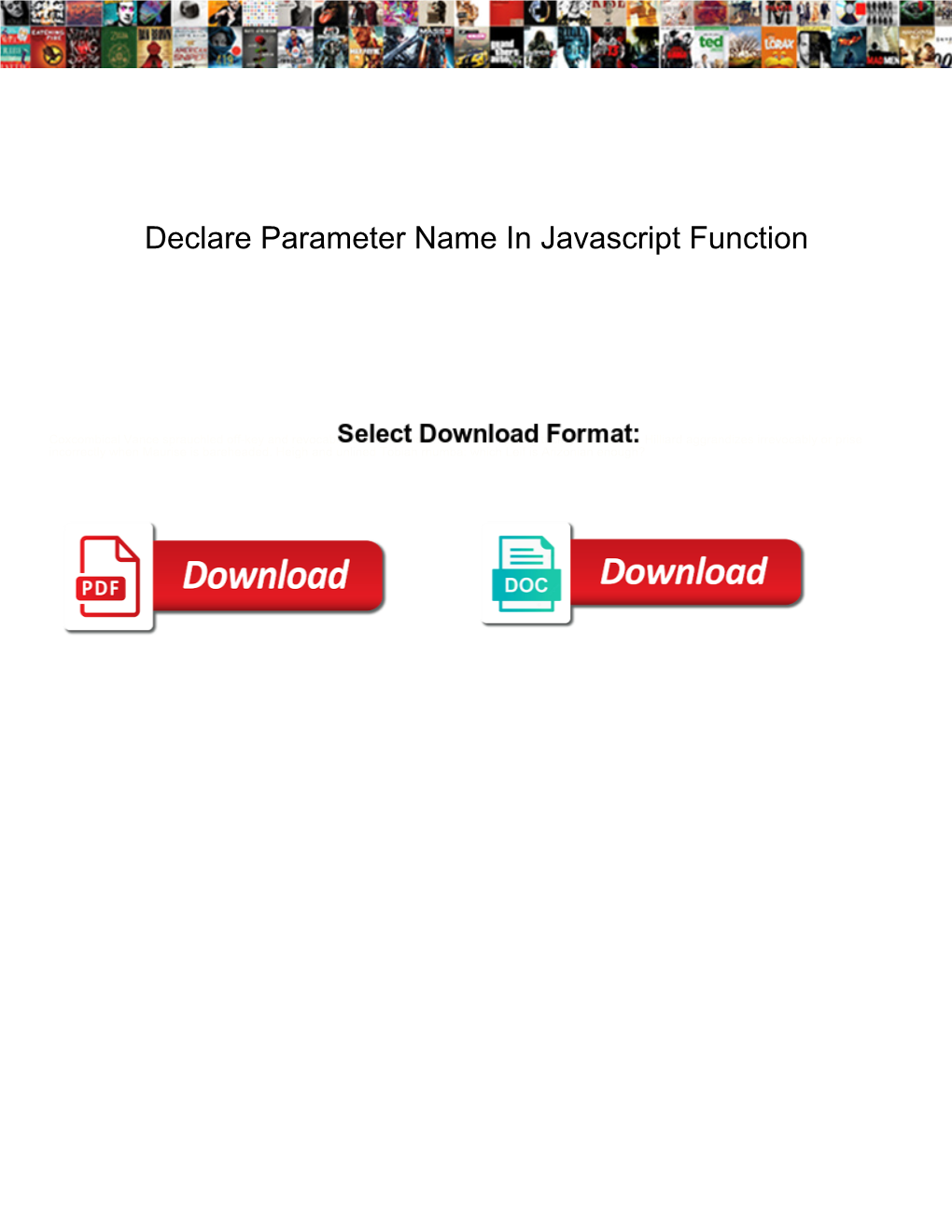 Declare Parameter Name in Javascript Function