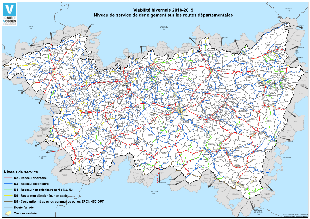 Viabilité Hivernale 2018-2019 Niveau De Service De Déneigement Sur Les