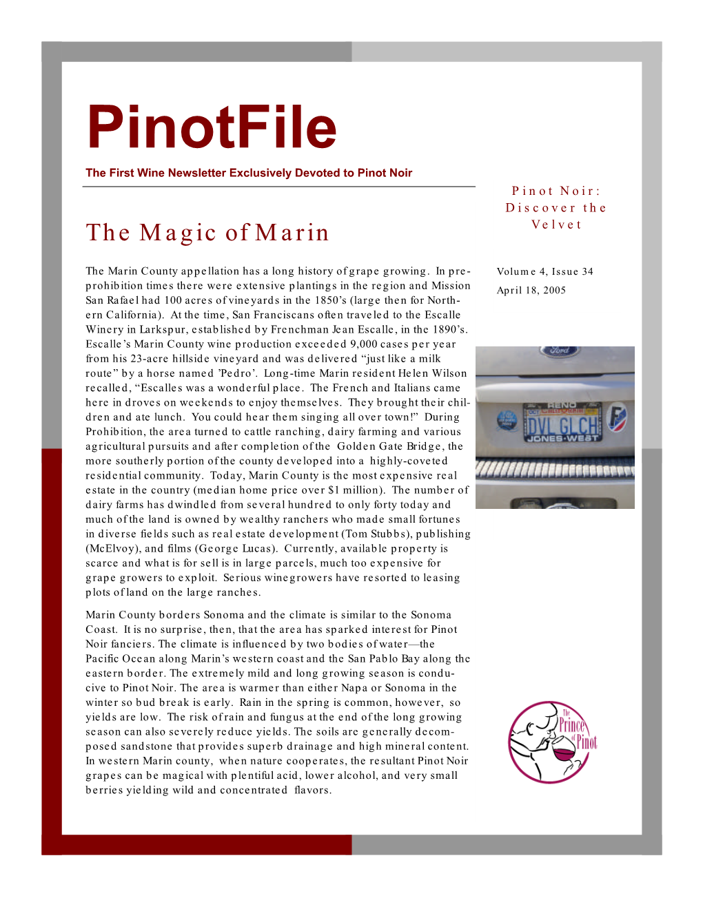 Pinotfile Vol 4, Issue 34