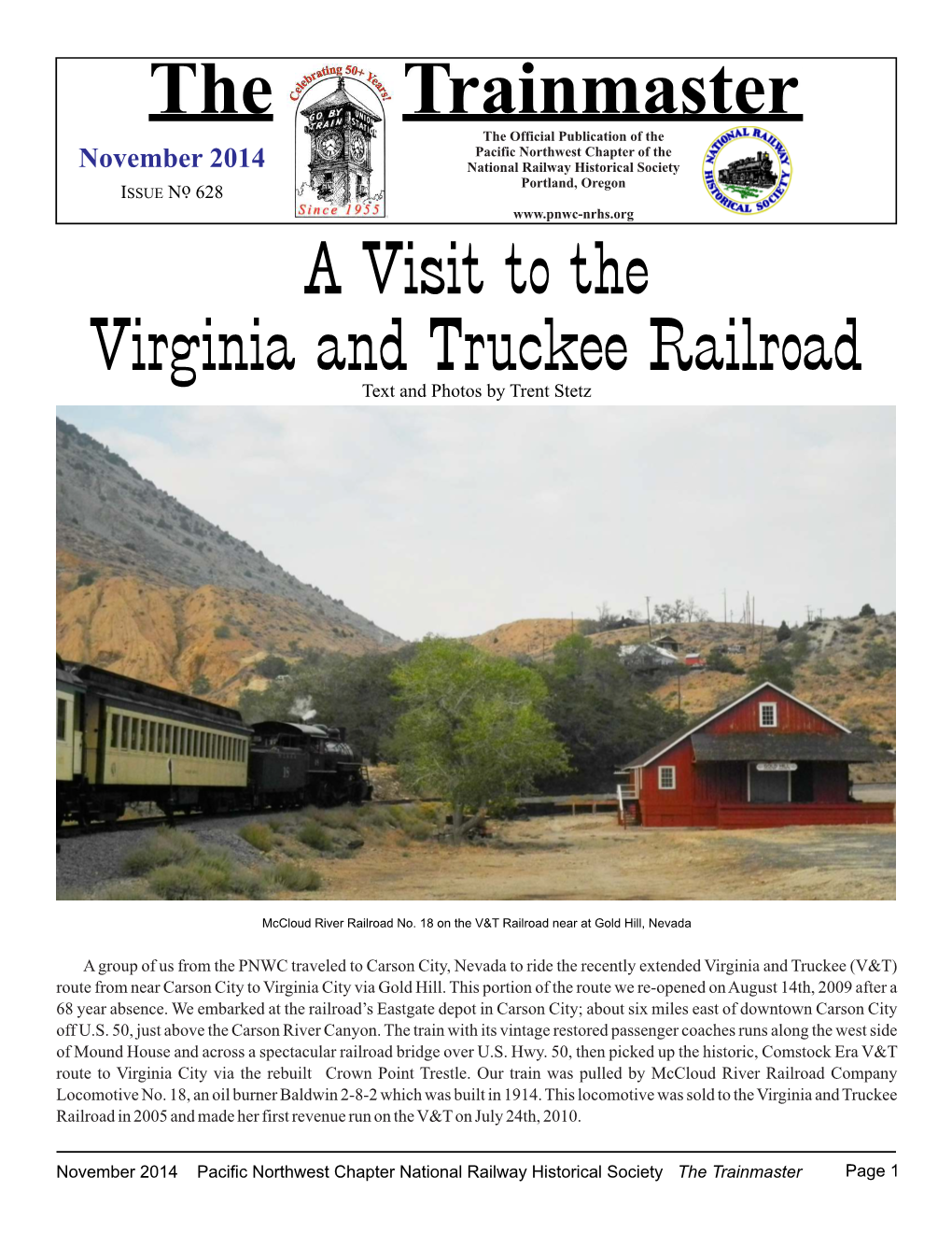 The Trainmaster a Visit to the Virginia and Truckee Railroad