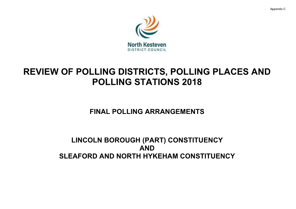 Final Recommendations for Polling Arrangements [Pdf / 354KB]