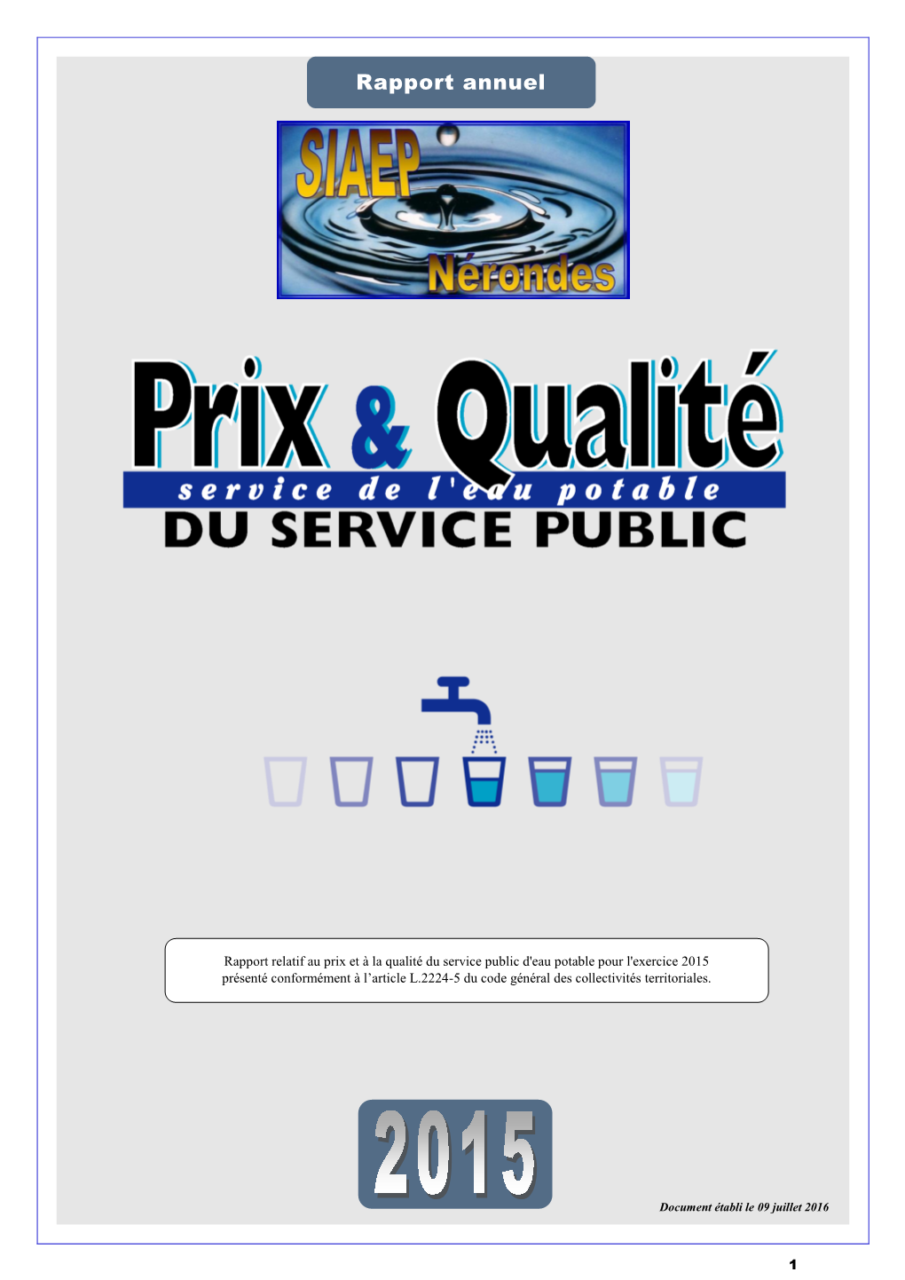 Rapport Sur Le Prix Et La Qualité Du Service