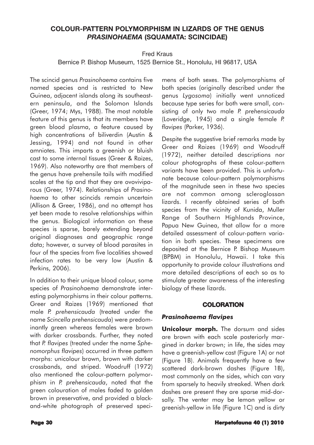 HERPETOFAUNA TEXT 40-1.2 6/4/11 8:23 PM Page 30