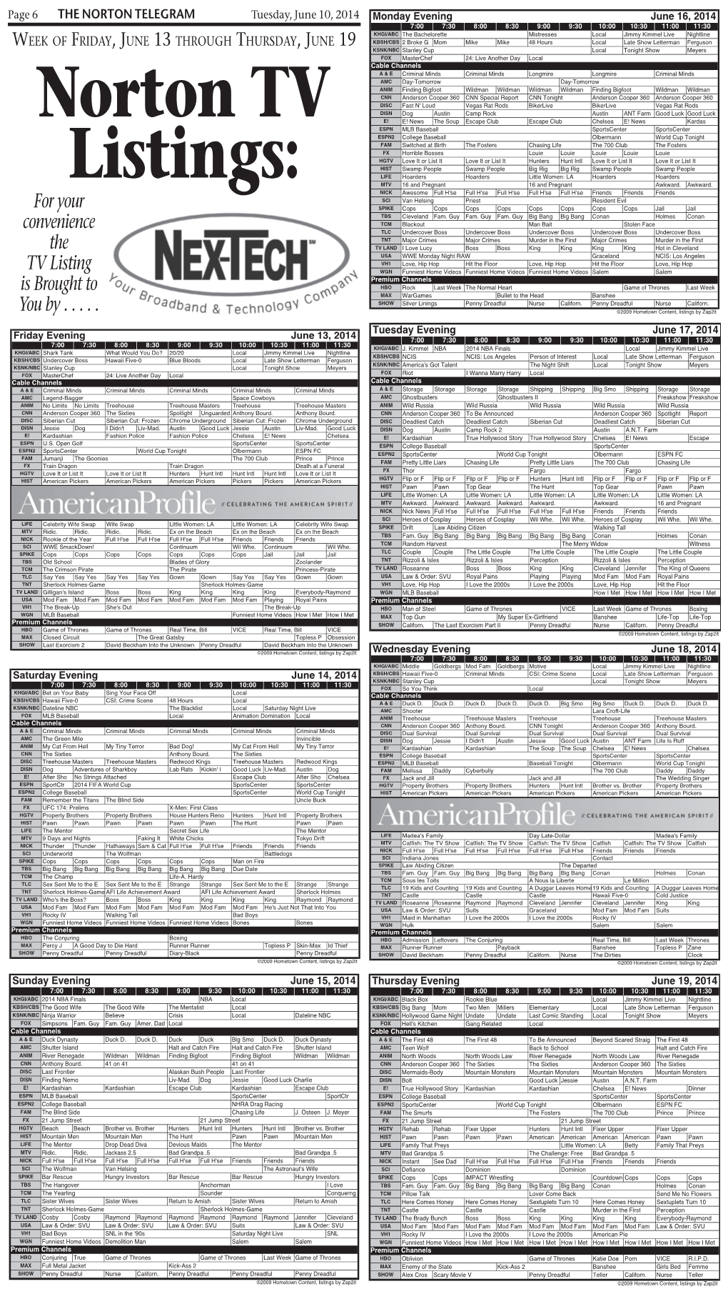 06 6-10-14 TV Guide.Indd