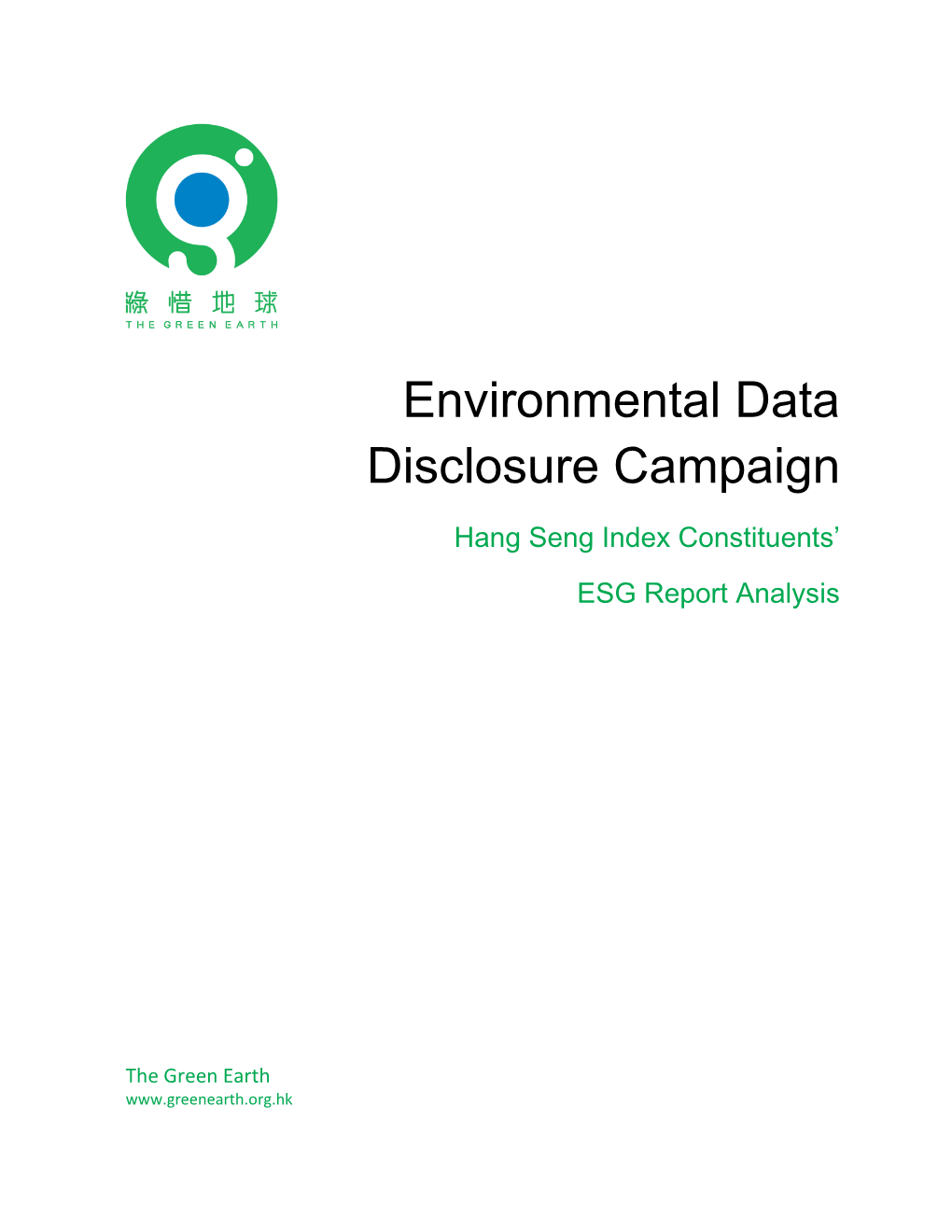 Hang Seng Index Constituents' ESG Report Analysis