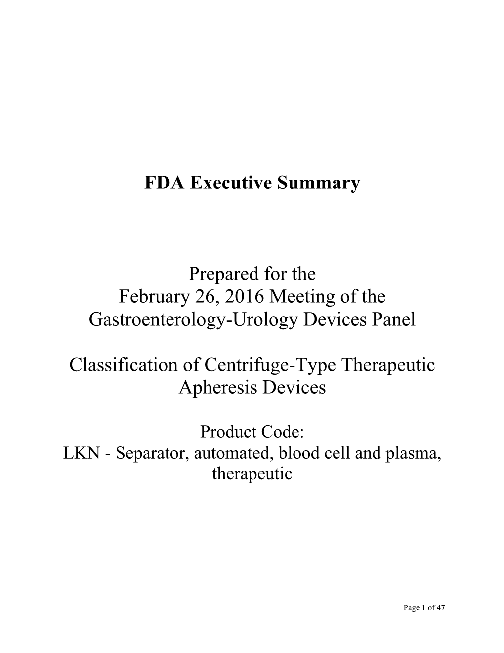 LKN - Separator, Automated, Blood Cell and Plasma, Therapeutic