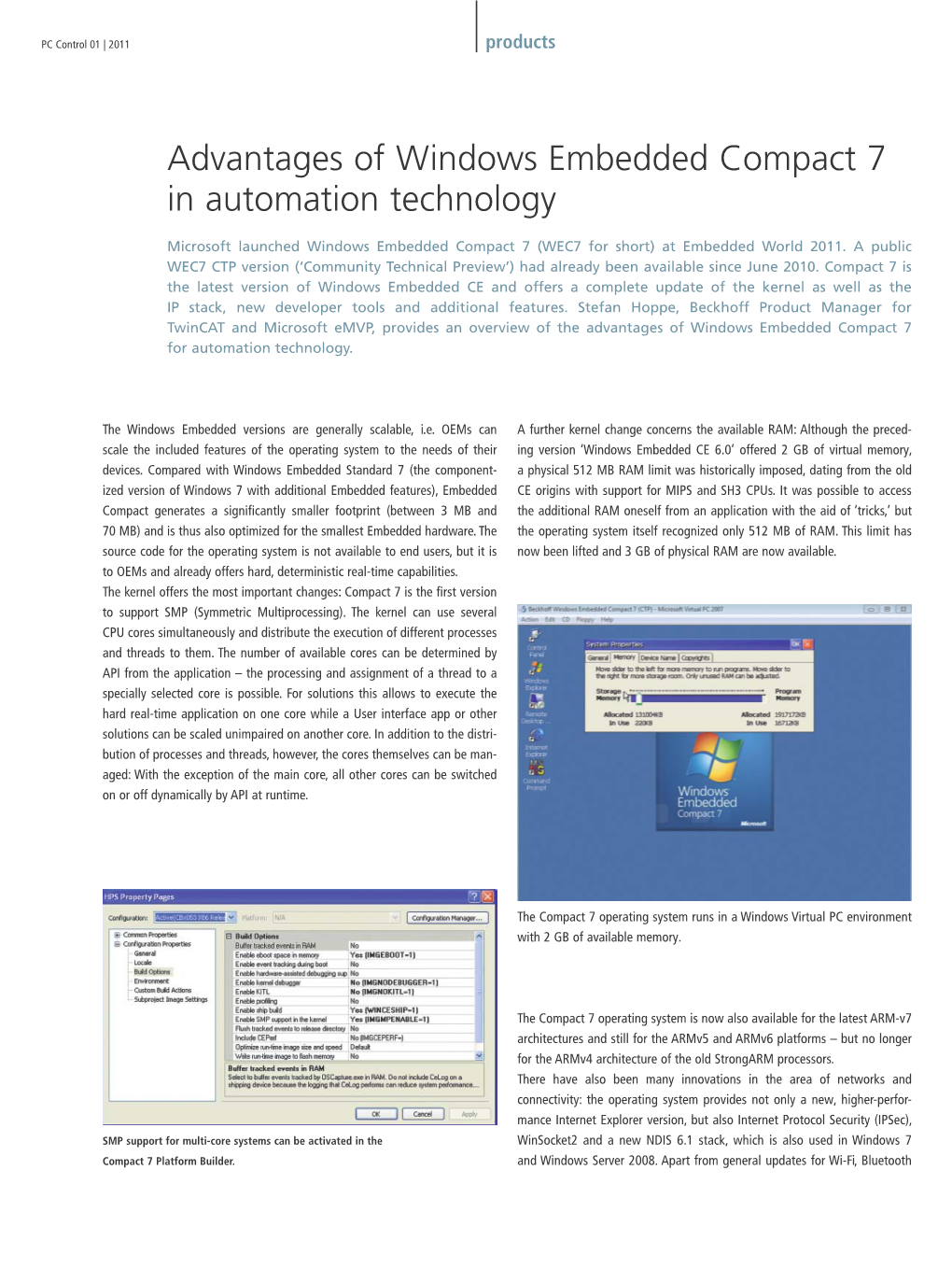 Advantages of Windows Embedded Compact 7 in Automation Technology