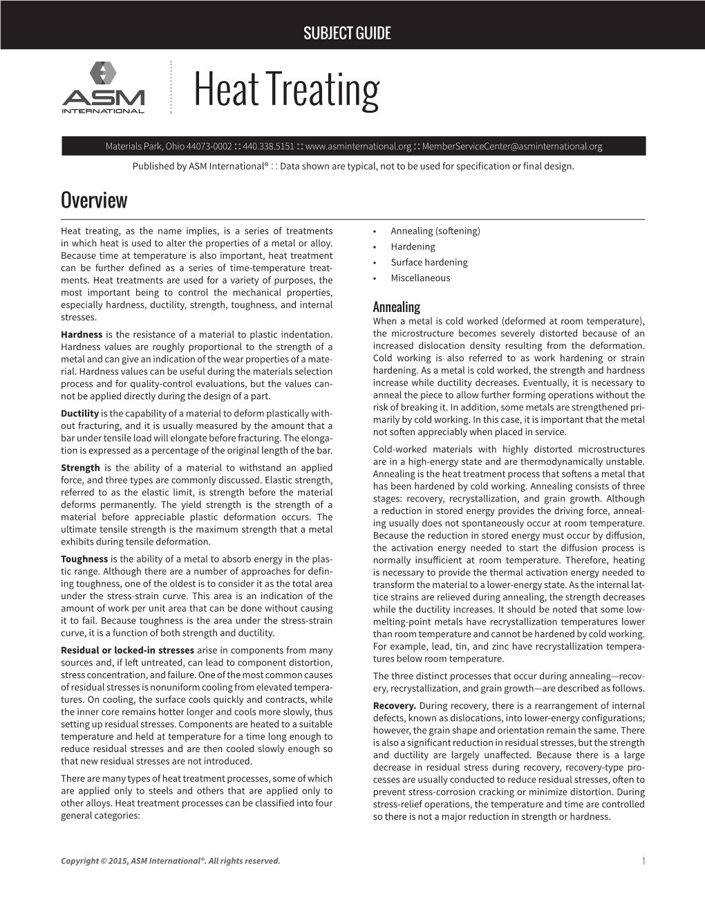 Heat Treating Guide