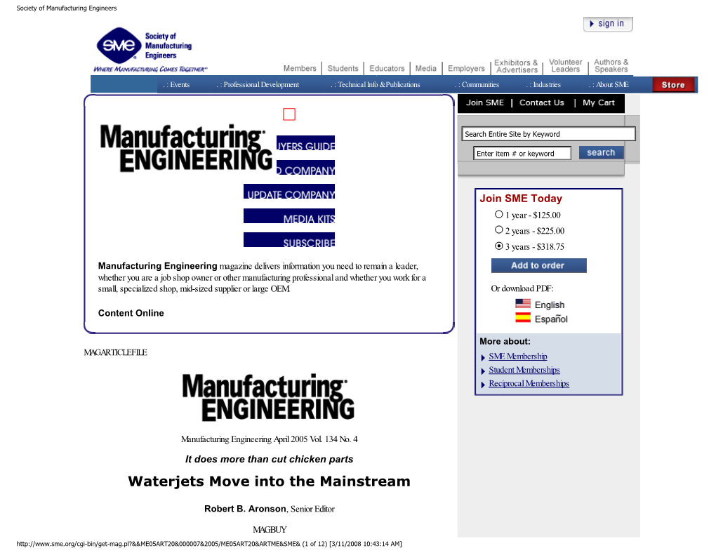 Society of Manufacturing Engineers