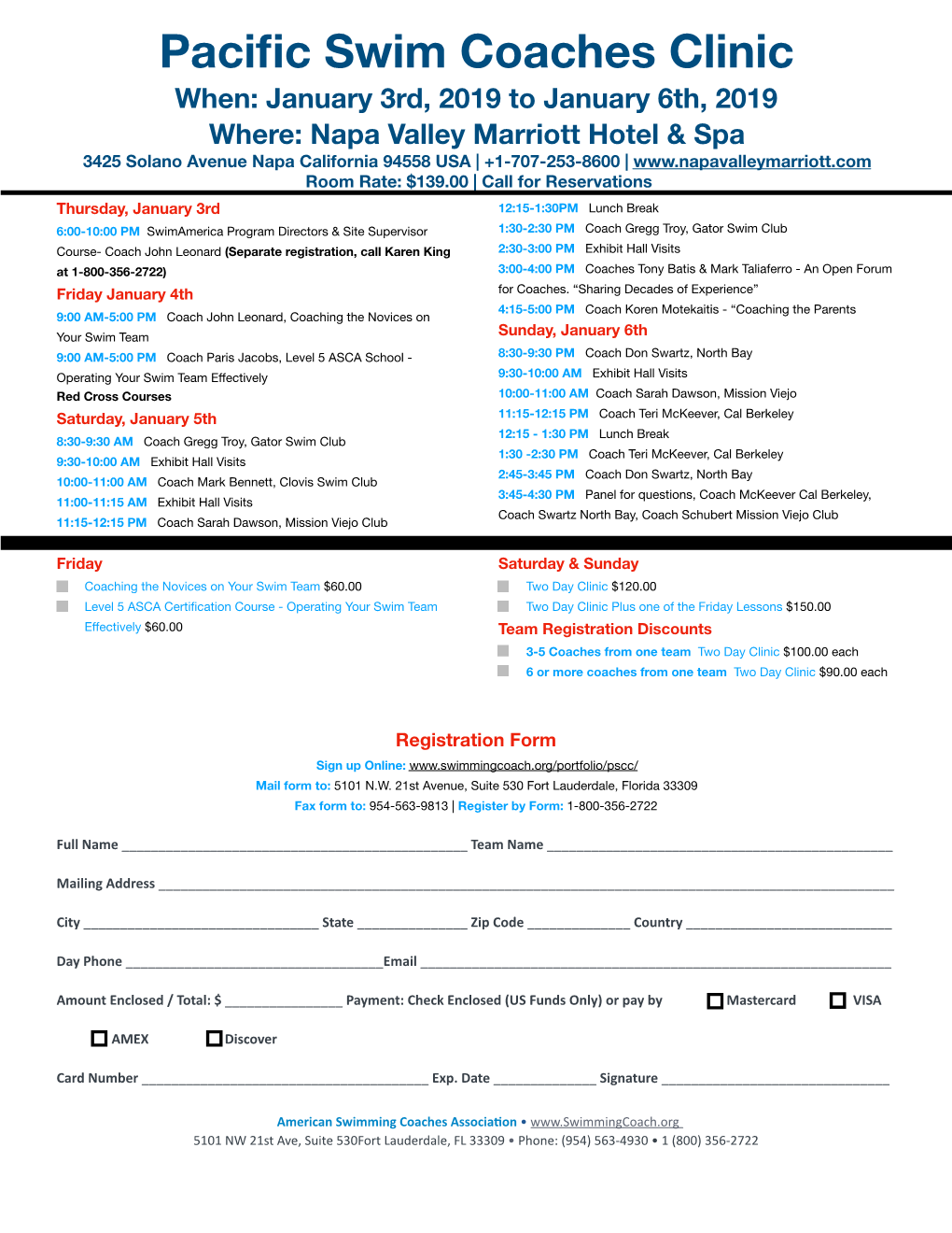 Pacific Swim Coaches Clinic