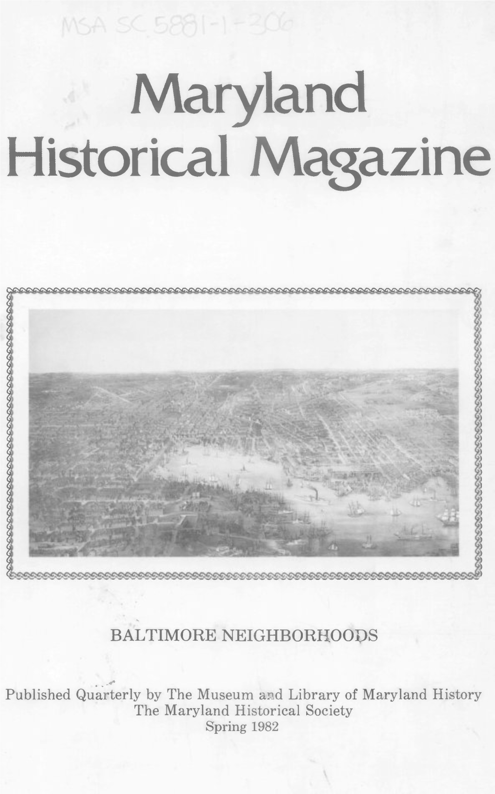 Maryland Historical Magazine, 1982, Volume 77, Issue No. 1