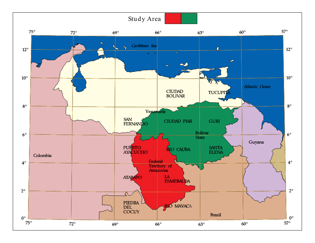 Geology and Resource Assessment of the Venezuelan Guayana Shield at 1:500,000 Scale--A Digital Representation of Maps Published by the U.S