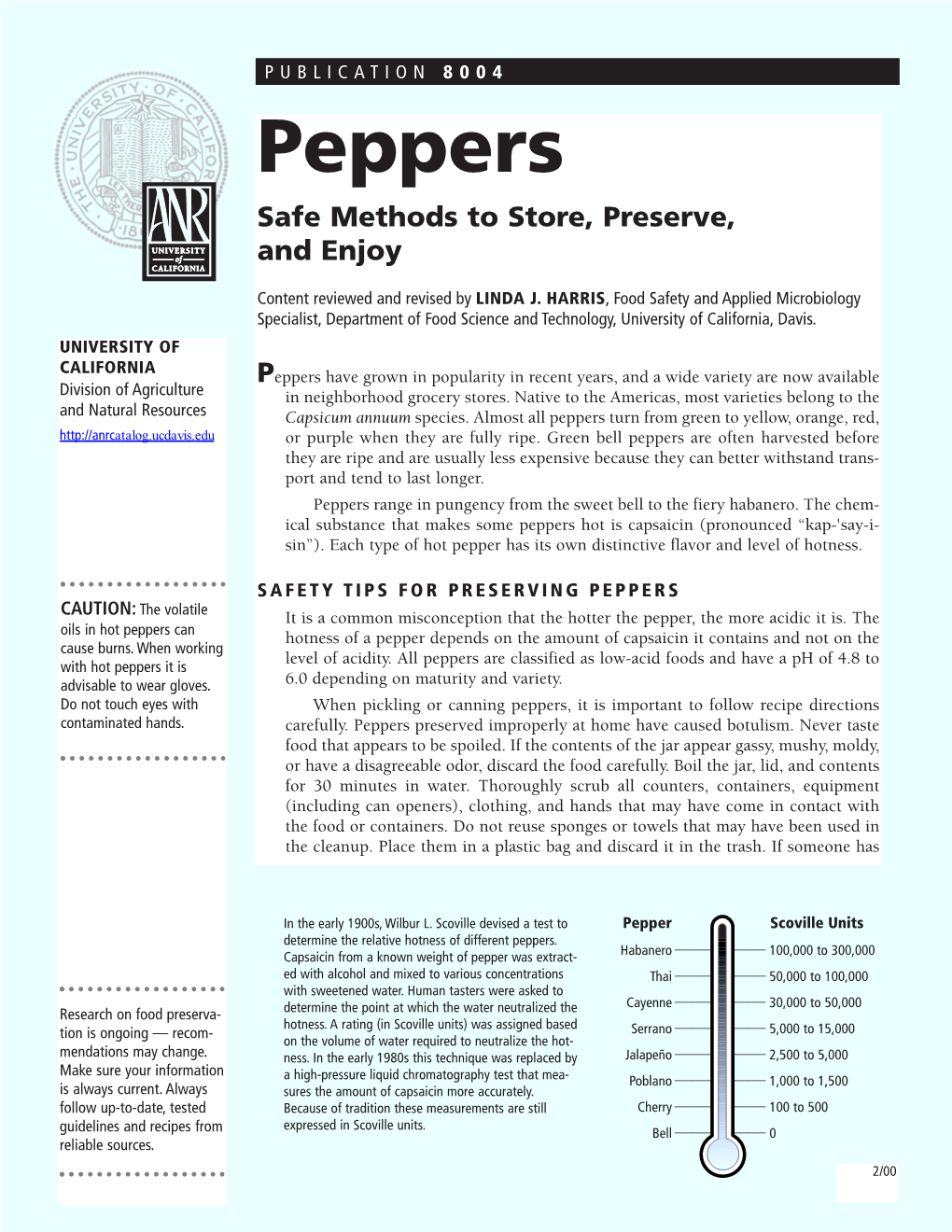 PEPPERS: Safe Methods to Store, Preserve, and Enjoy 2