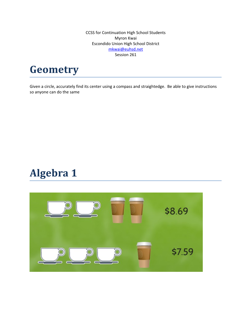 CCSS for Continuation High School Students