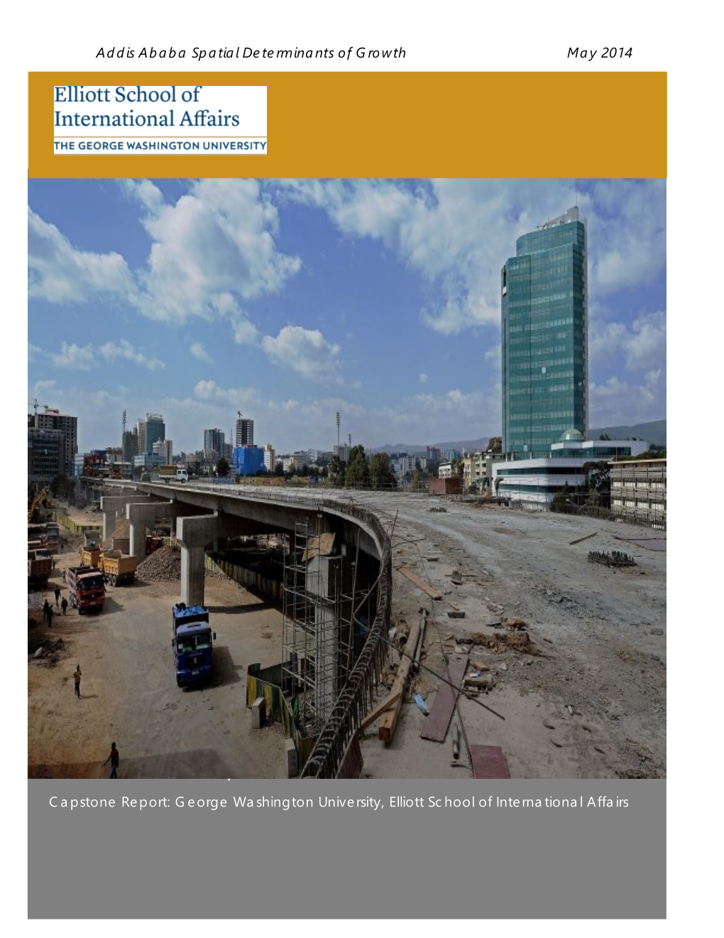 Addis Ababa Spatial Determinants of Growth May 2014