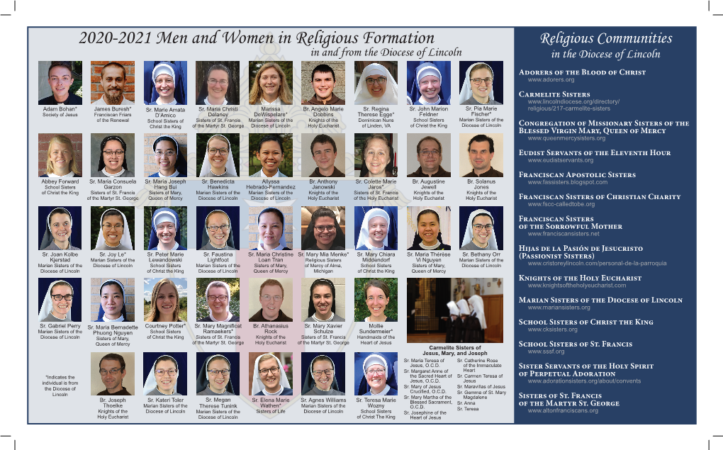 Religious Vocations Poster 2020-2021