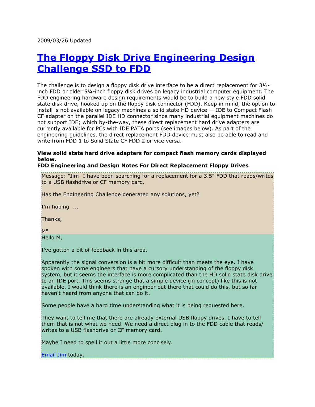 Floppy Disk Drive Engineering Design Challenge Solid State Devices