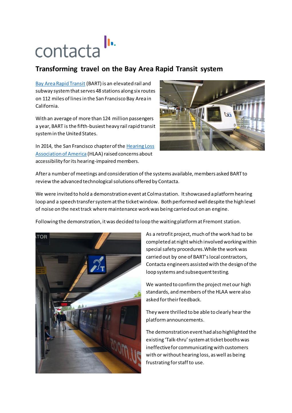 Transforming Travel on the Bay Area Rapid Transit System