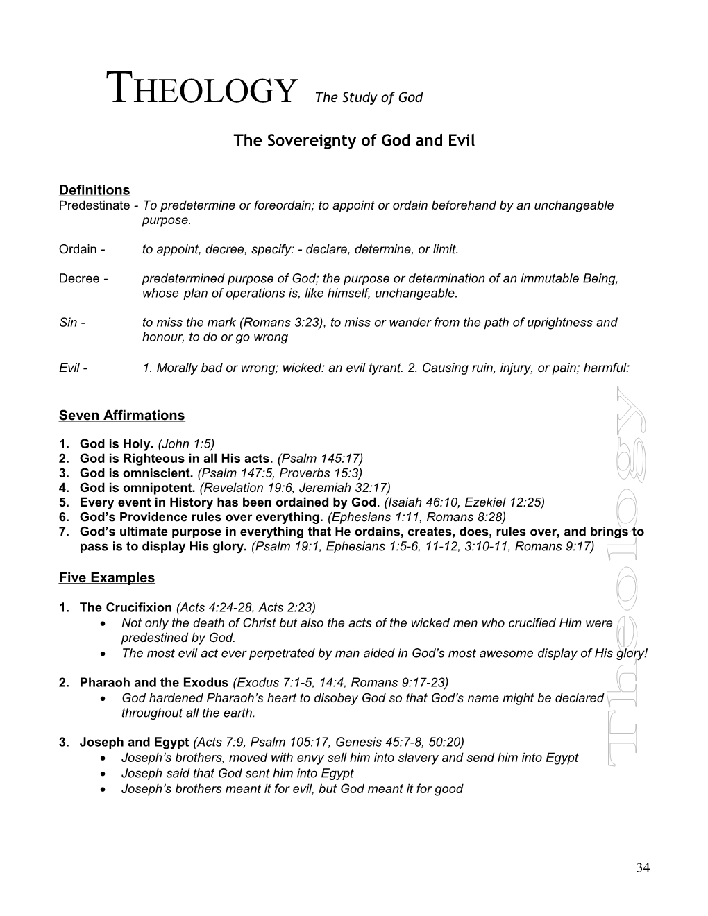 THEOLOGY the Study of God