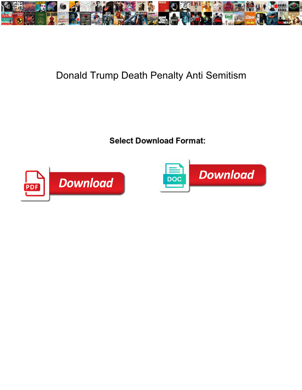 Donald Trump Death Penalty Anti Semitism