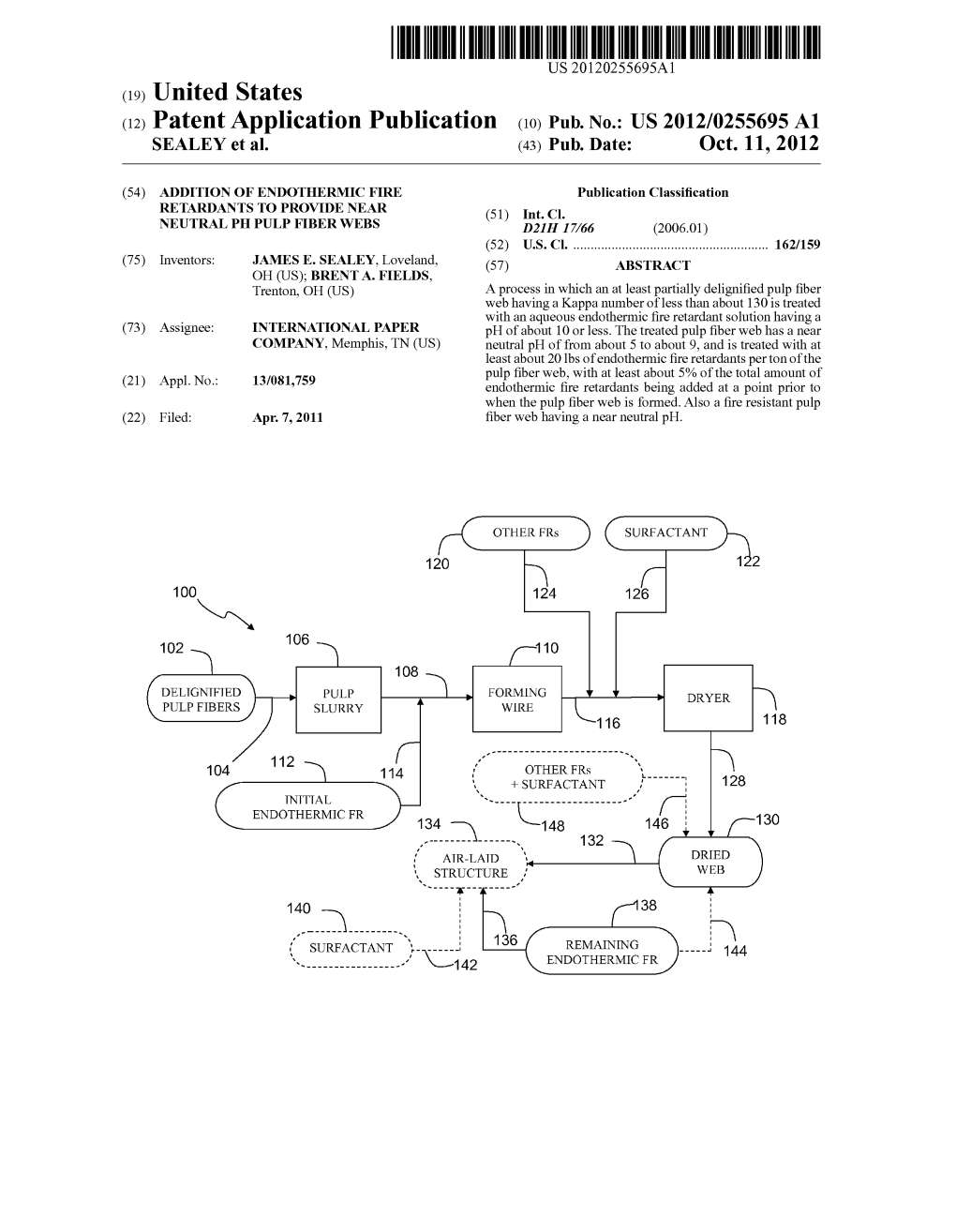 (12) Patent Application Publication (10) Pub. No.: US 2012/0255695A1 SEALEY Et Al