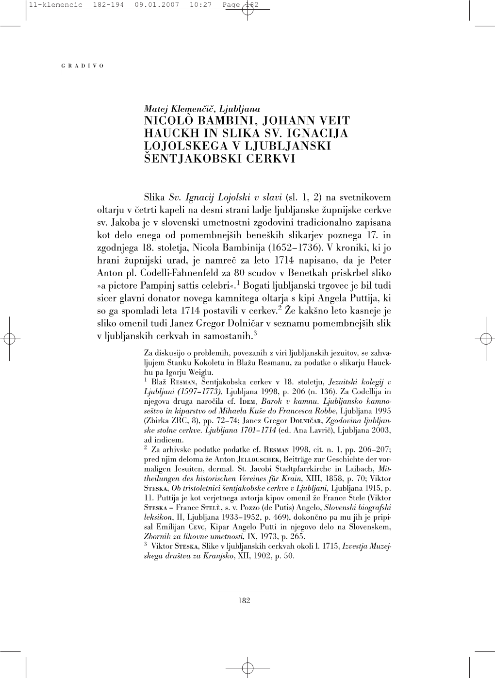 11-Klemencic 182-194 09.01.2007 10:27 Page 182