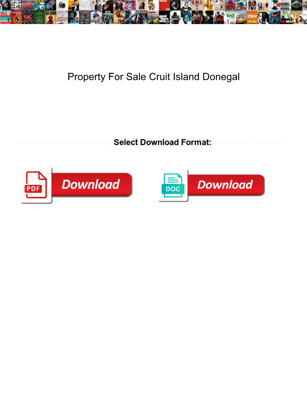Property for Sale Cruit Island Donegal