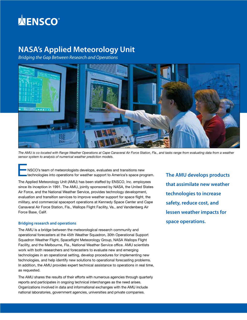 NASA's Applied Meteorology Unit