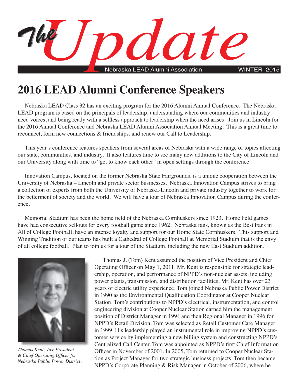 WINTER 2015 2016 LEAD Alumni Conference Speakers