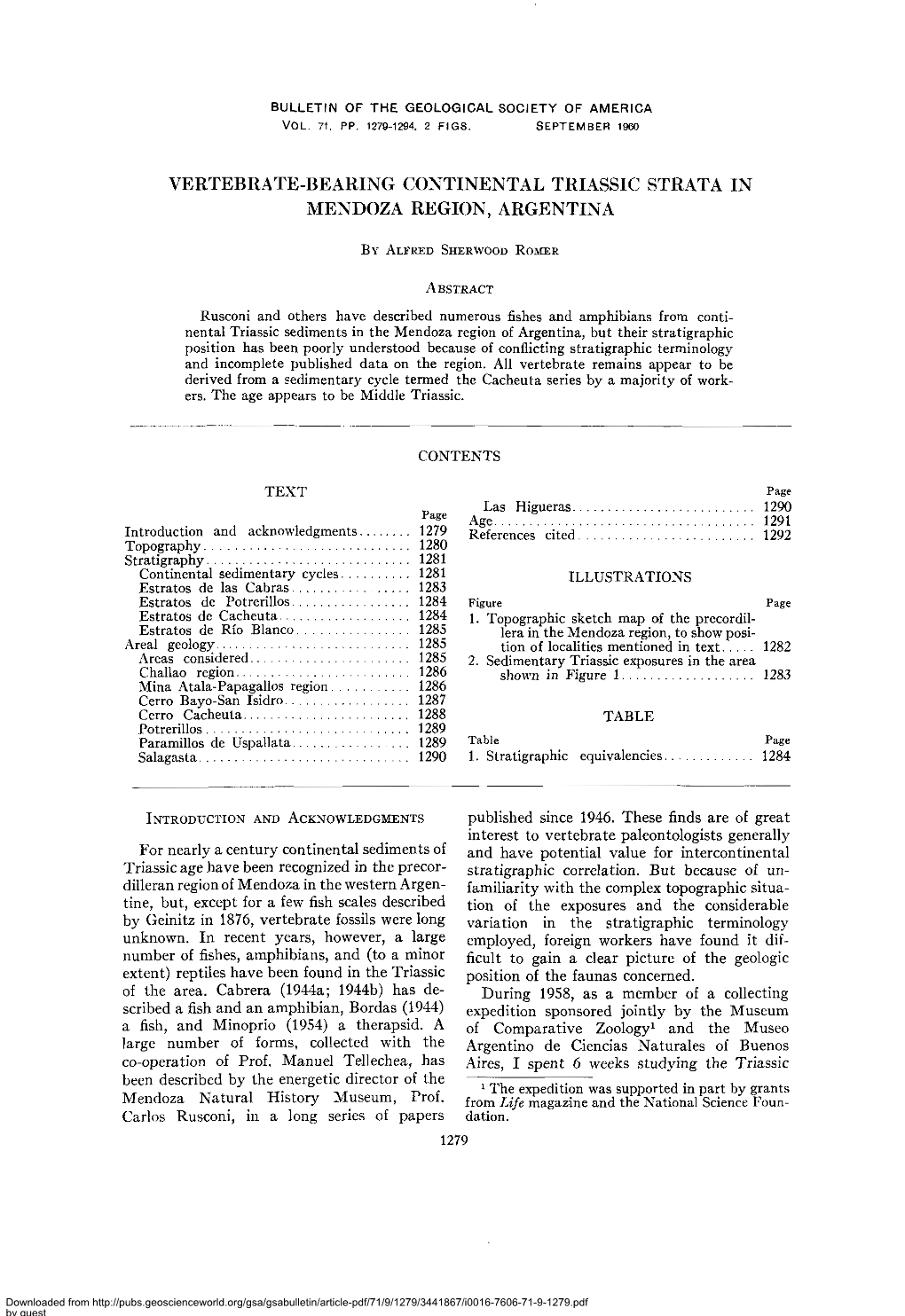 Bulletin of the Geological Society of America Vol. 71