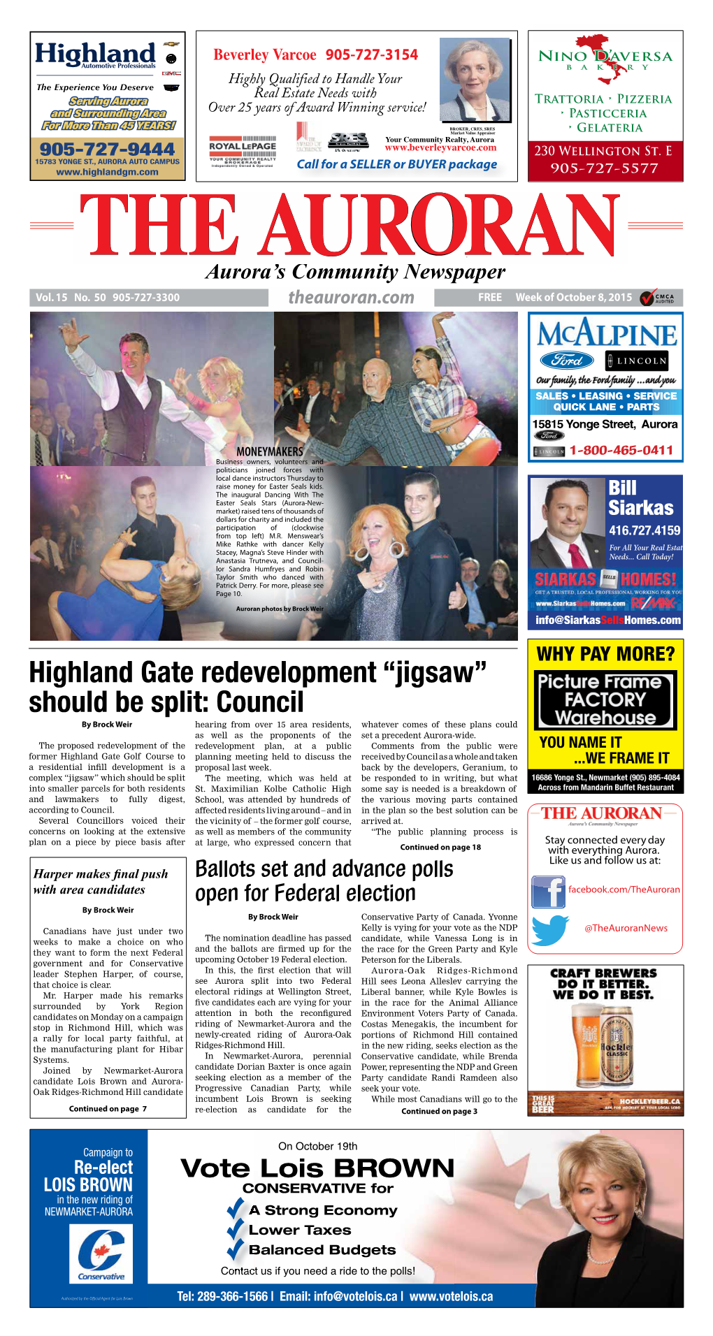 THE AURORAN, Thursday, October 8, 2015 the AURORAN, Thursday, October 8, 2015 Page 1