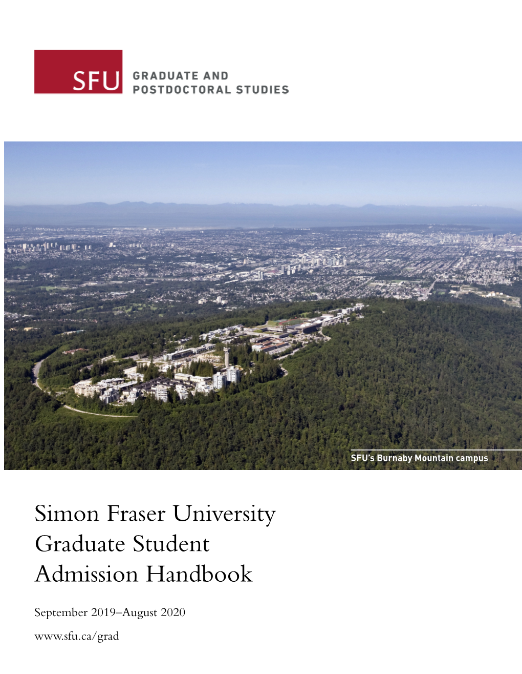 Simon Fraser University Graduate Student Admission Handbook