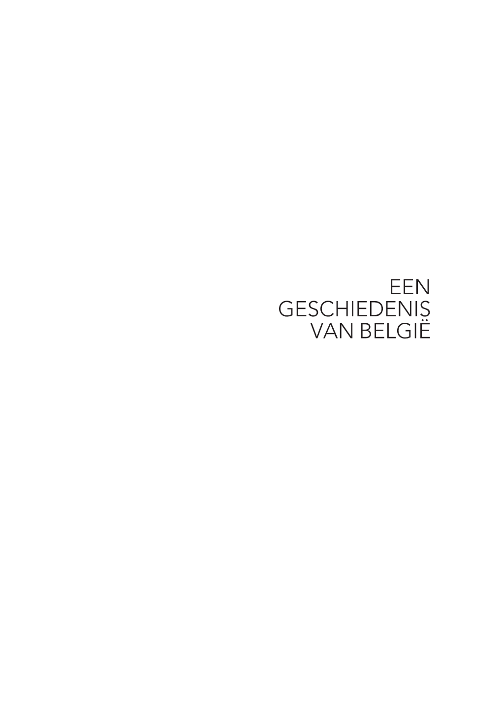 Een Geschiedenis Van België