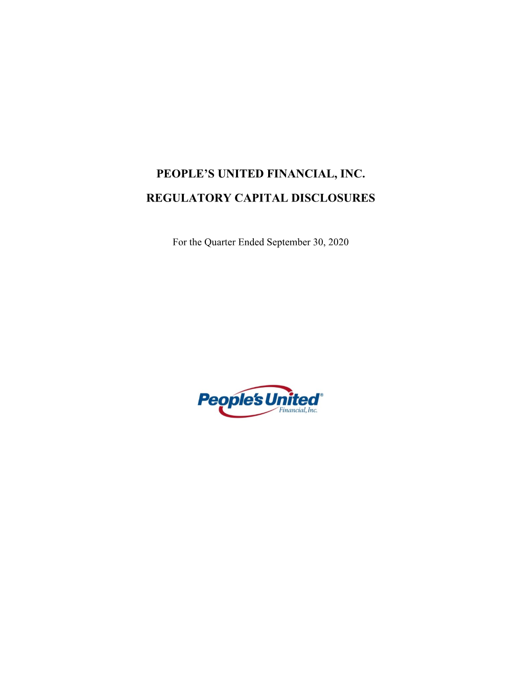 3Q 2020 Regulatory Capital Disclosures | People's United Bank