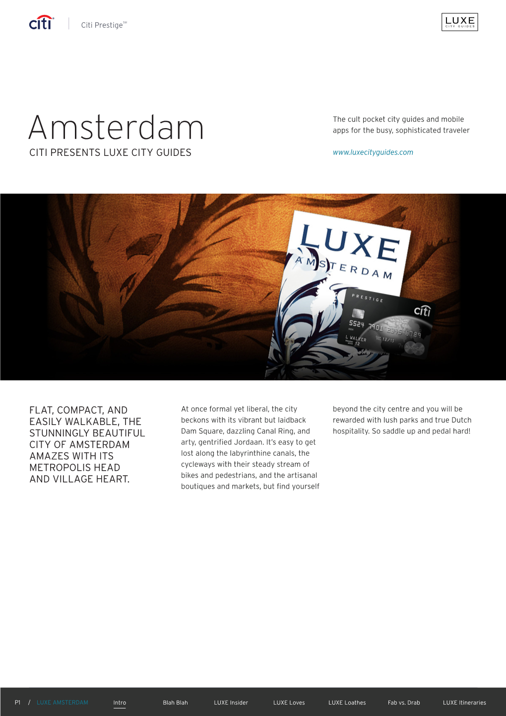 Amsterdam Apps for the Busy, Sophisticated Traveler CITI PRESENTS LUXE CITY GUIDES