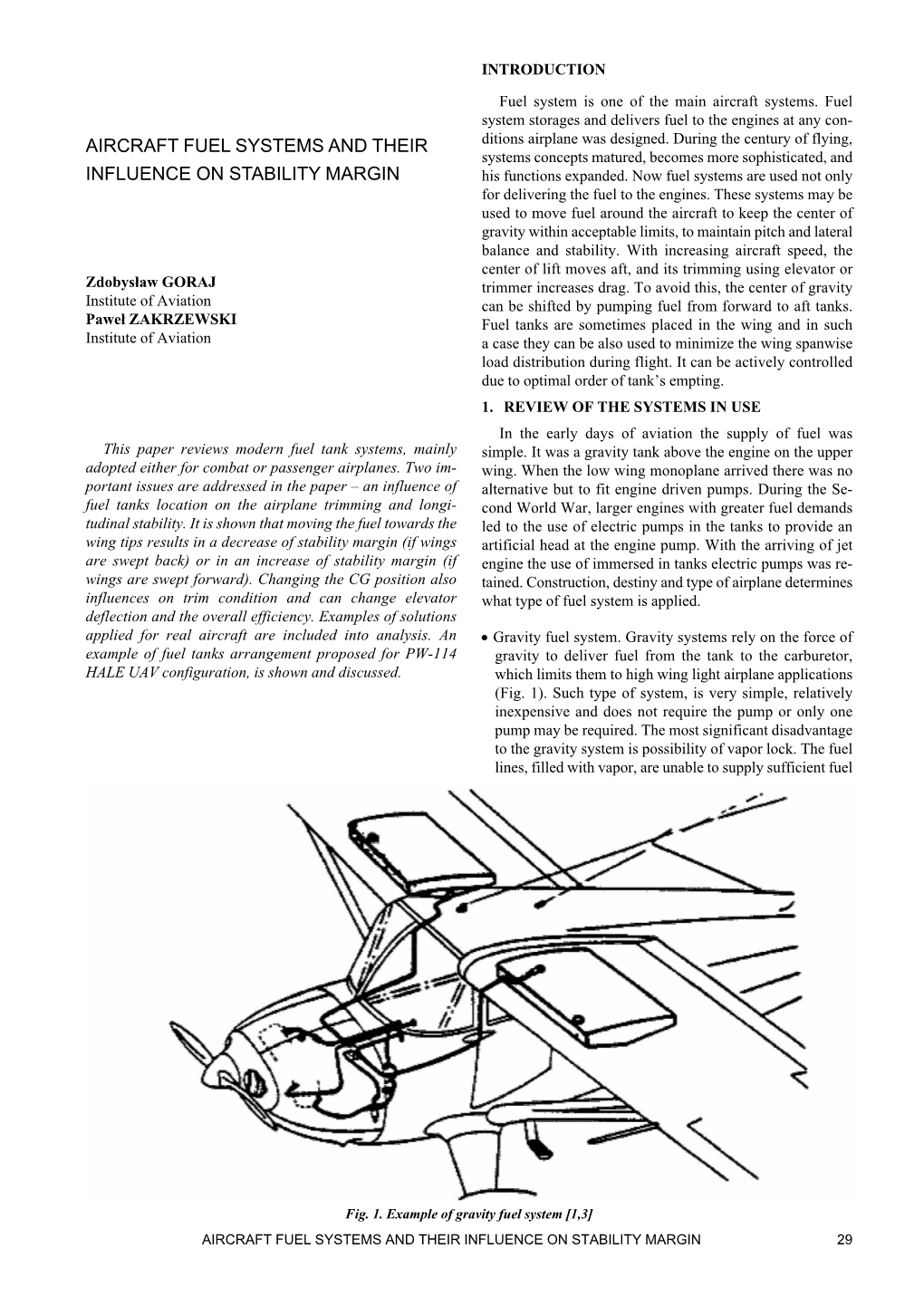 AIRCRAFT FUEL SYSTEMS and THEIR INFLUENCE on STABILITY MARGIN 29 to the Engine