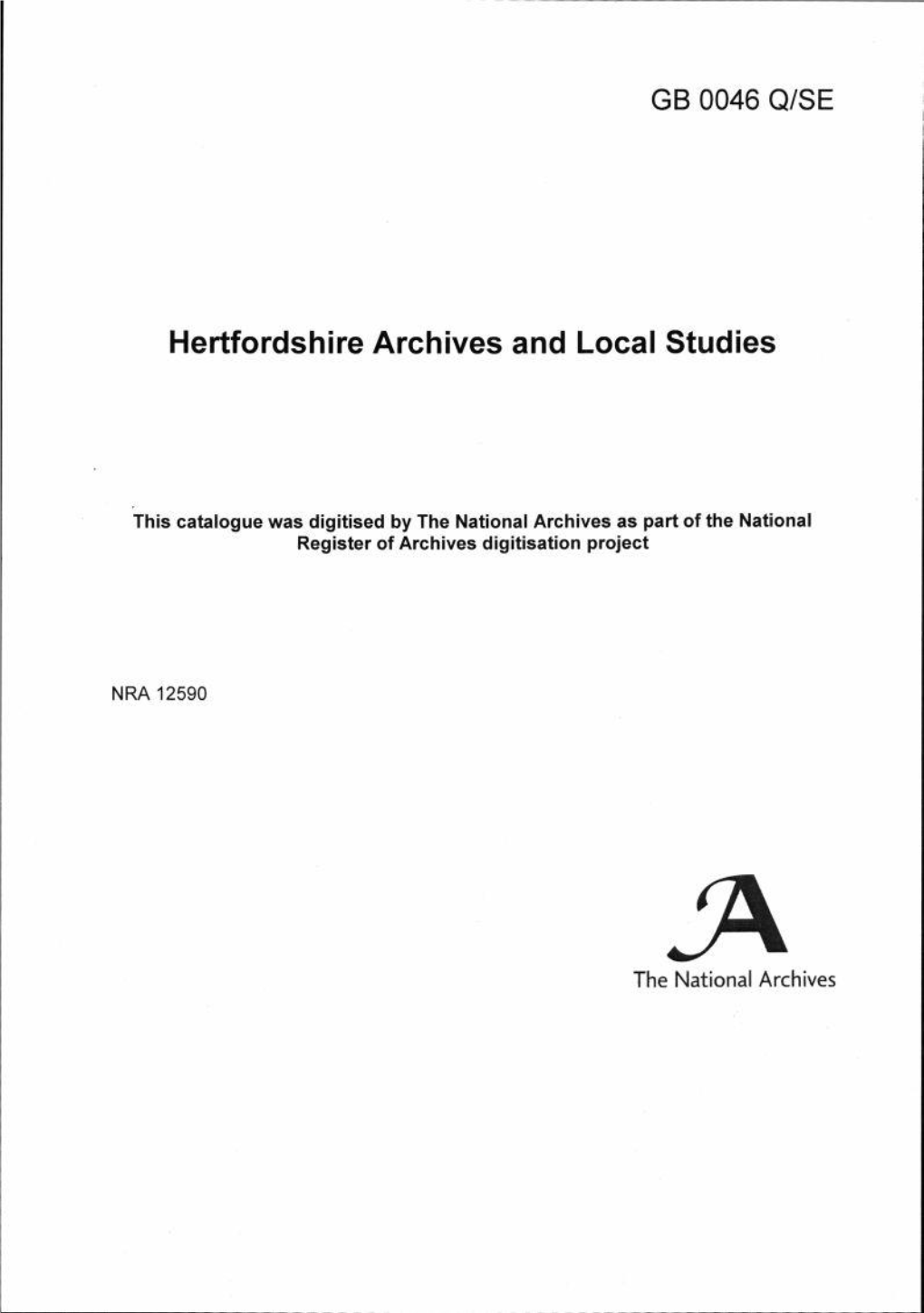 Hertfordshire Archives and Local Studies